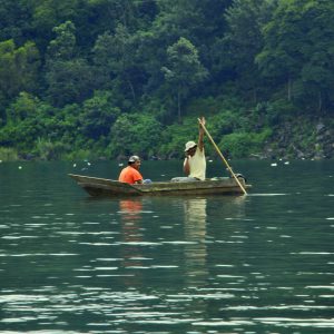 Local fishermen fishing on Lake Atitlán