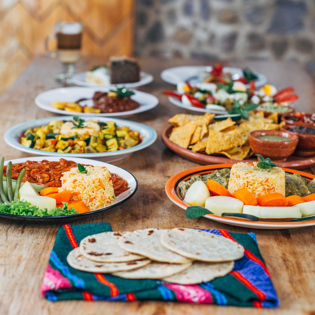 Vegetarian retreat meals at eco hotel Guatemala